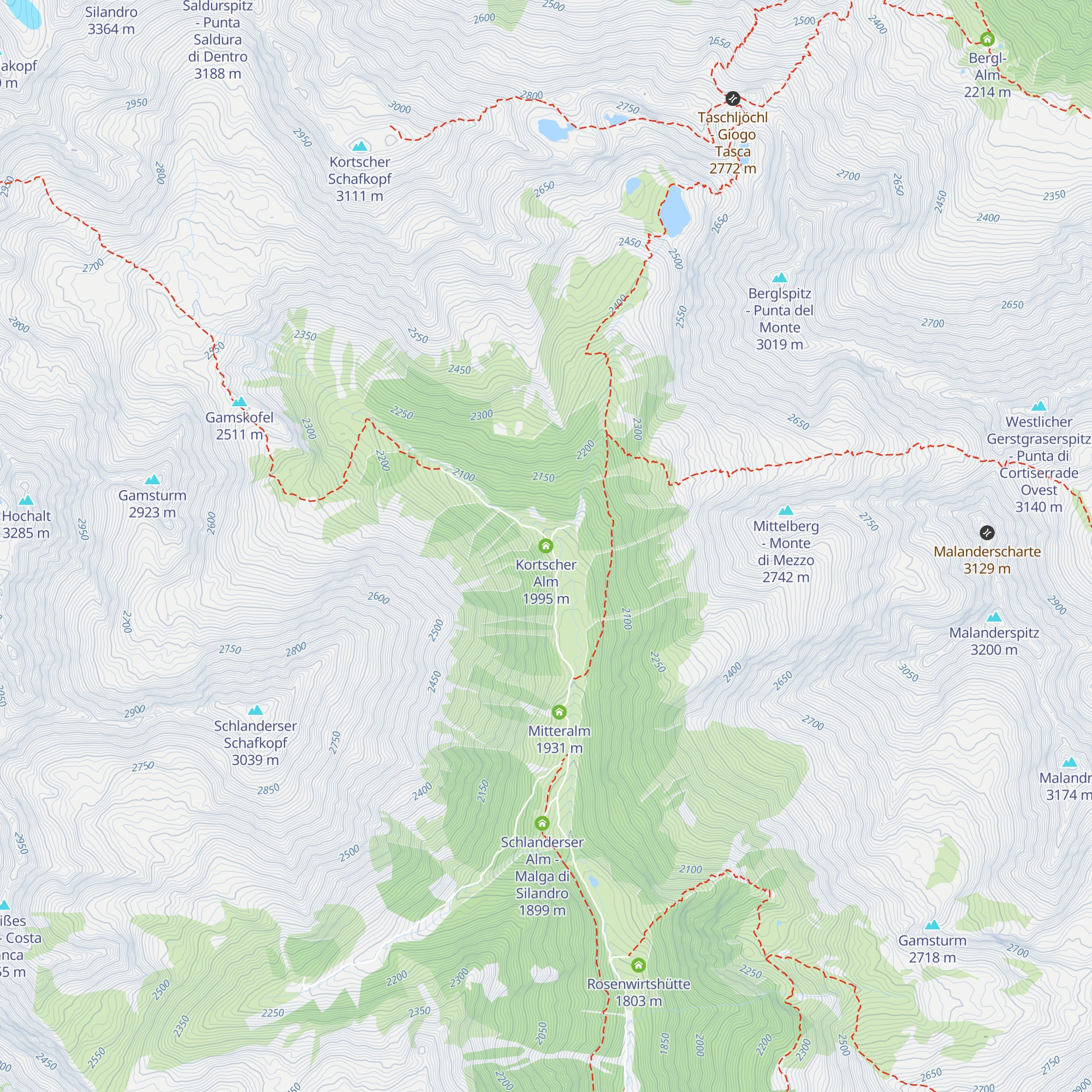 Kortscher Alm map