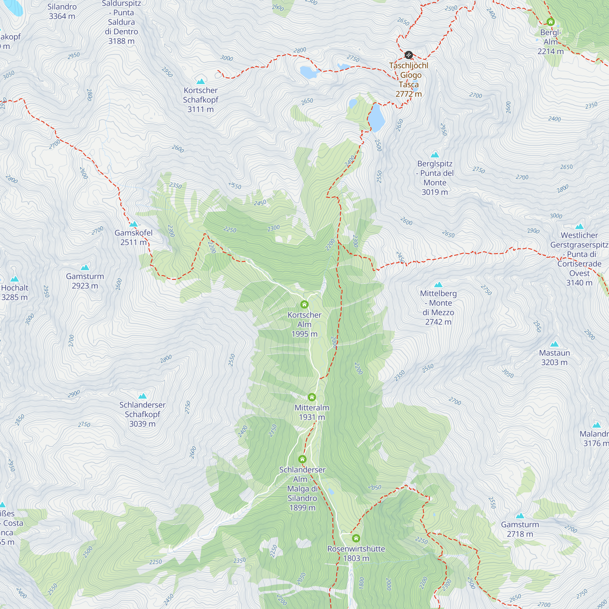Kortscher Alm map