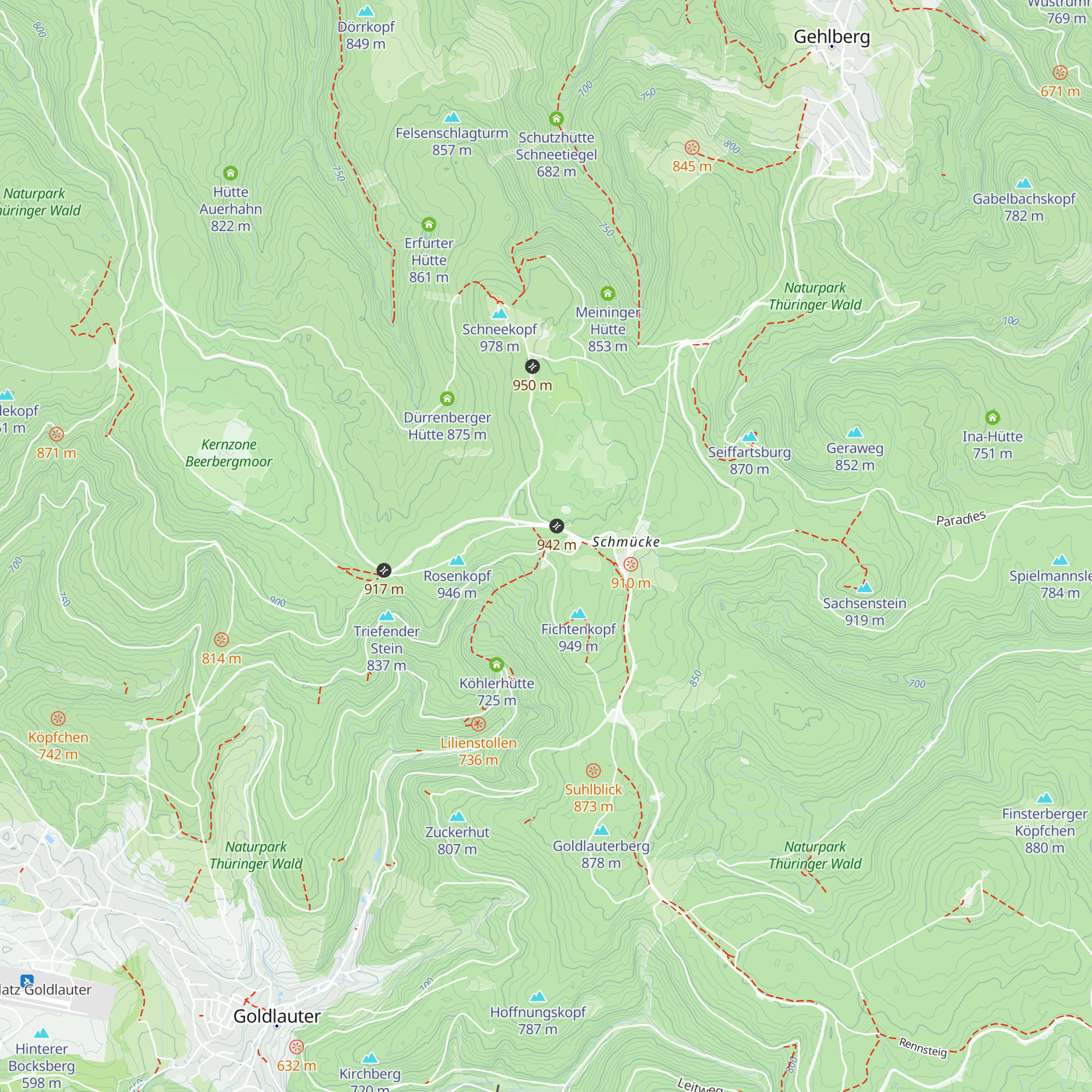 Gasthaus - Suhler Hütte map