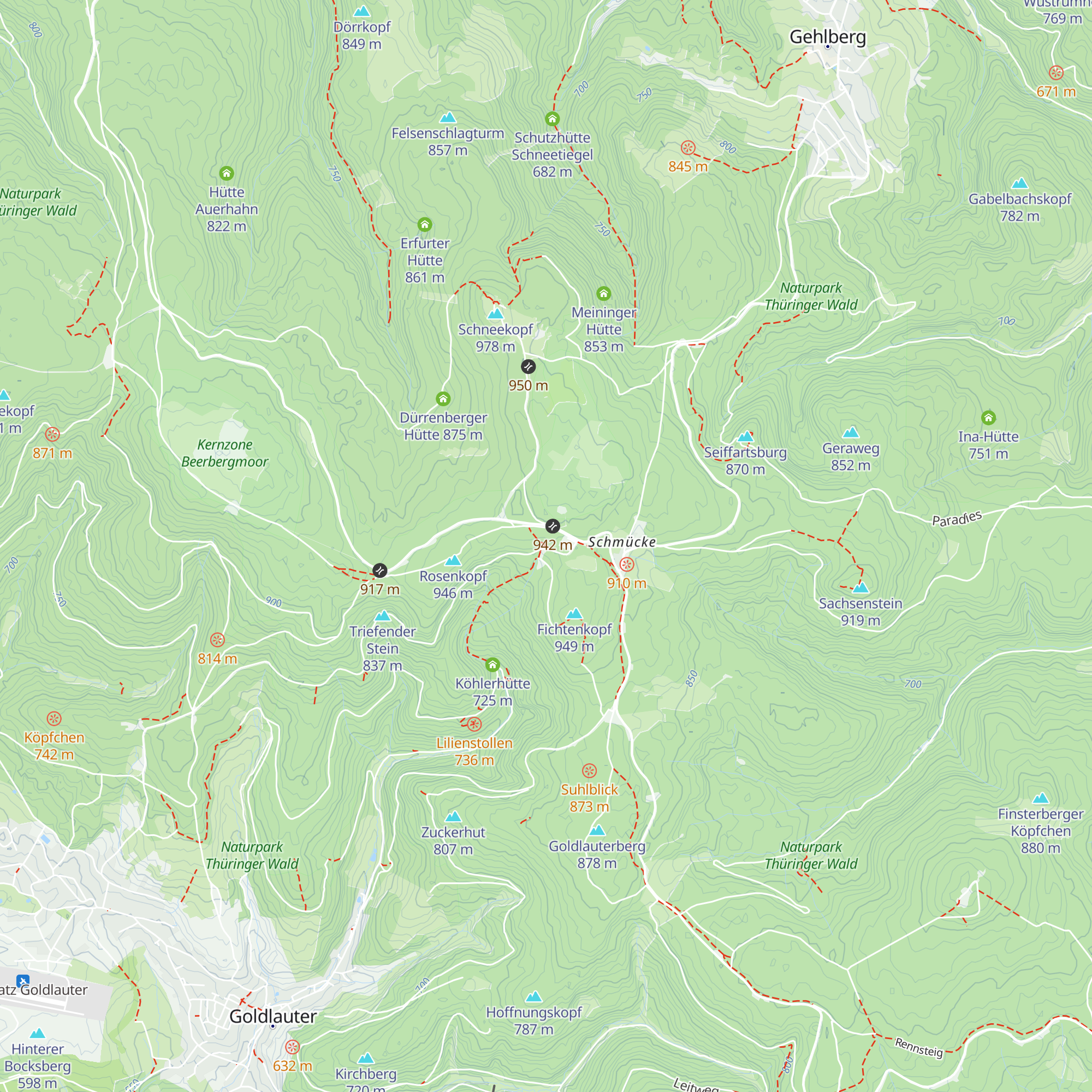 Alte Suhler Hütte map