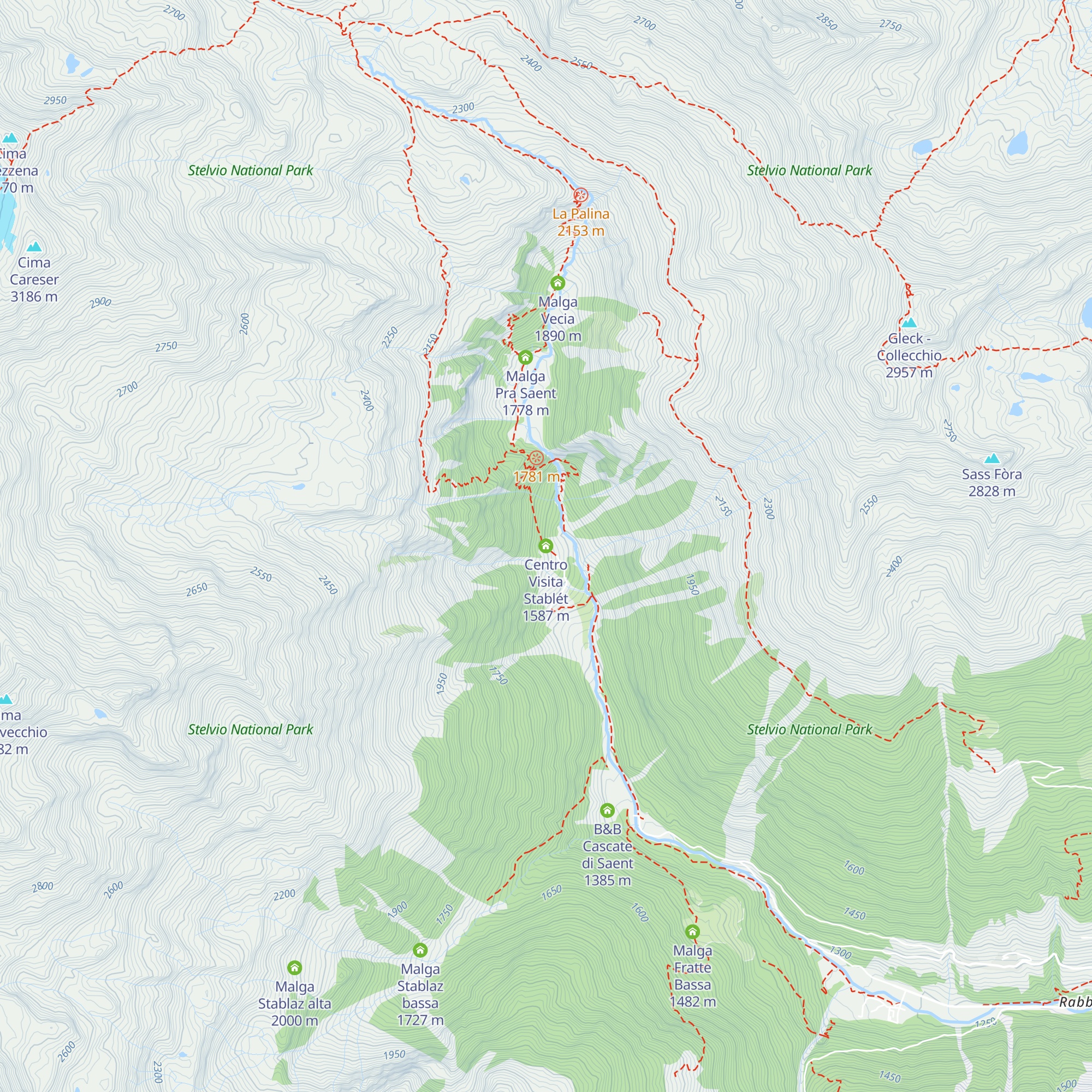 Centro Visita Stablét map