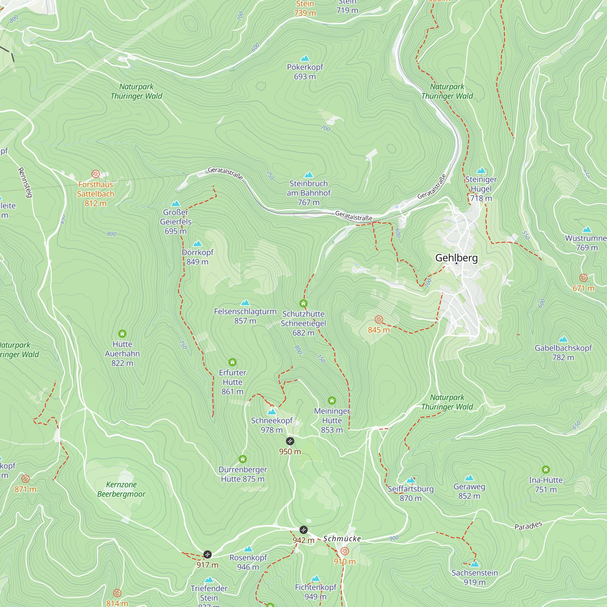 Schutzhütte Schneetiegel map