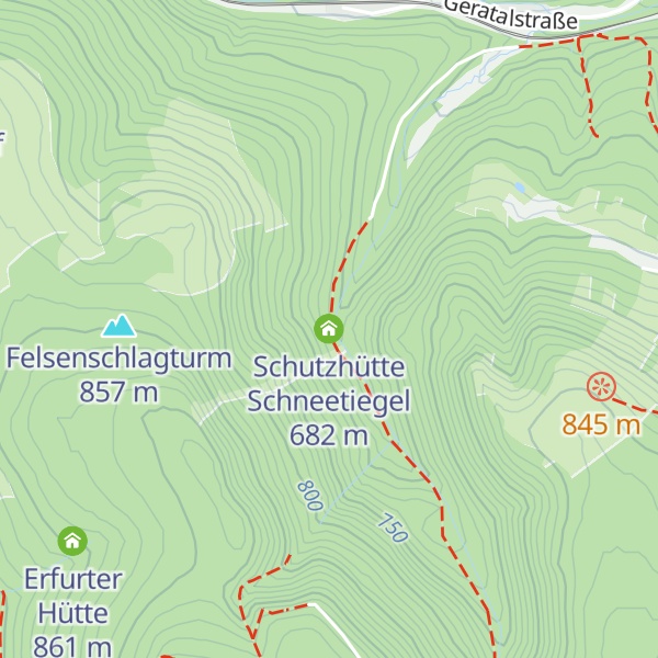 Map of Schutzhütte Schneetiegel