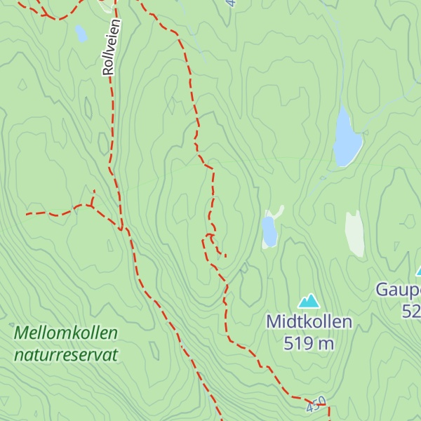 Map of Mellomkollen