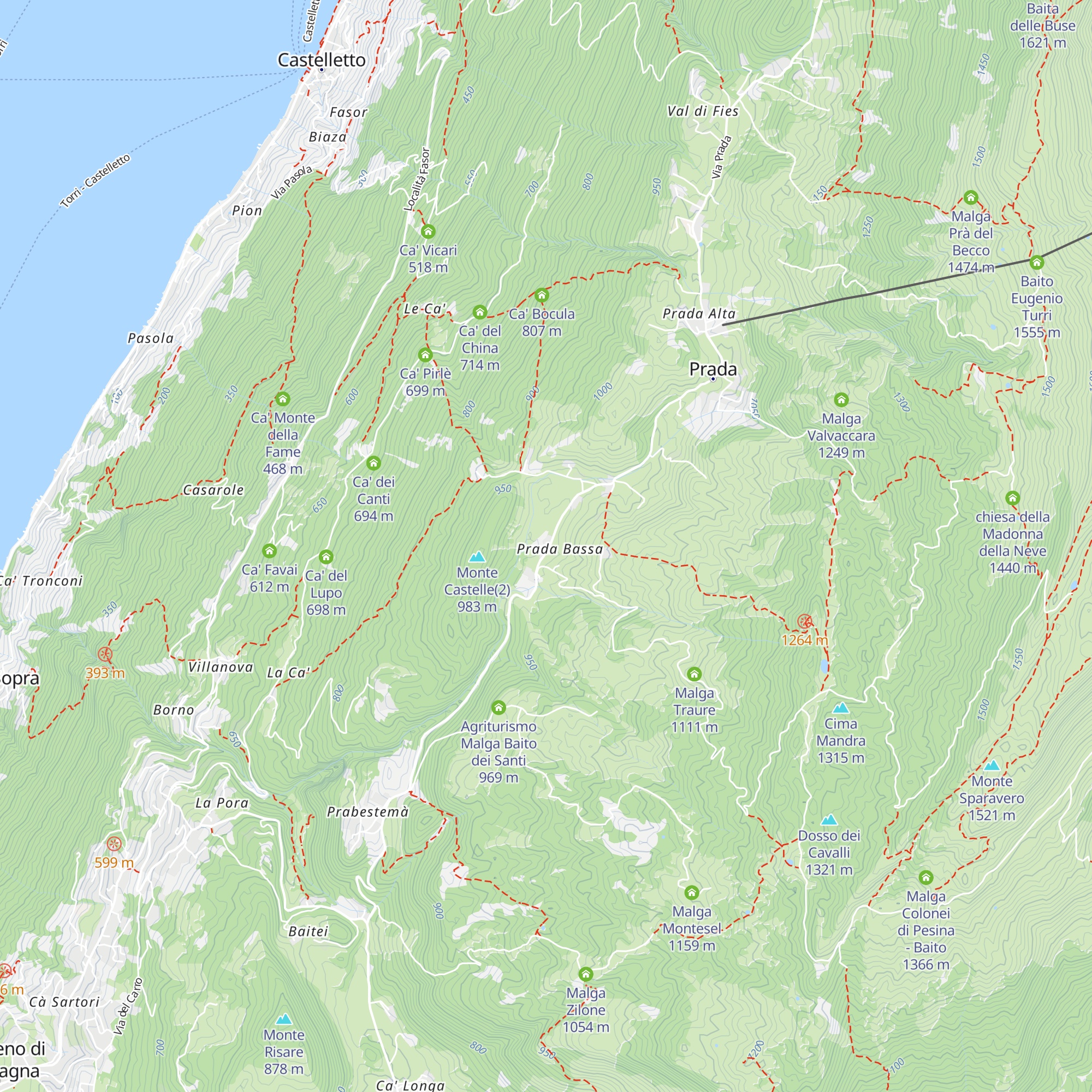 Albergo Cacciatore map