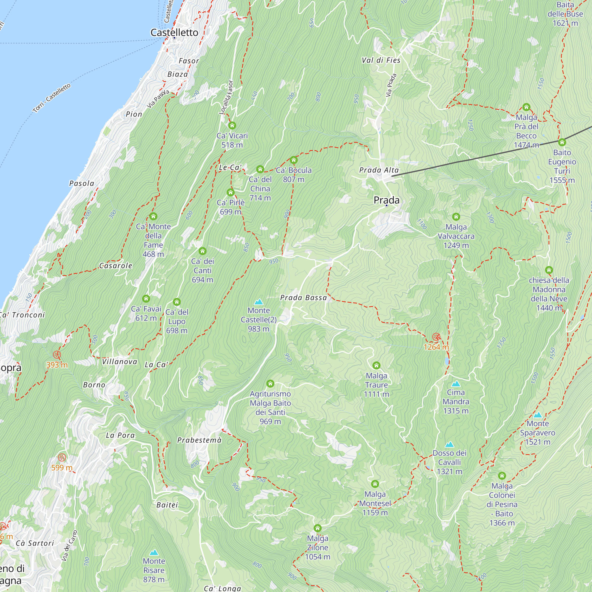 Albergo Cacciatore map