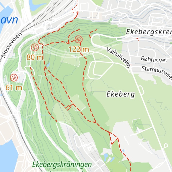 Map of Ekebergåsen