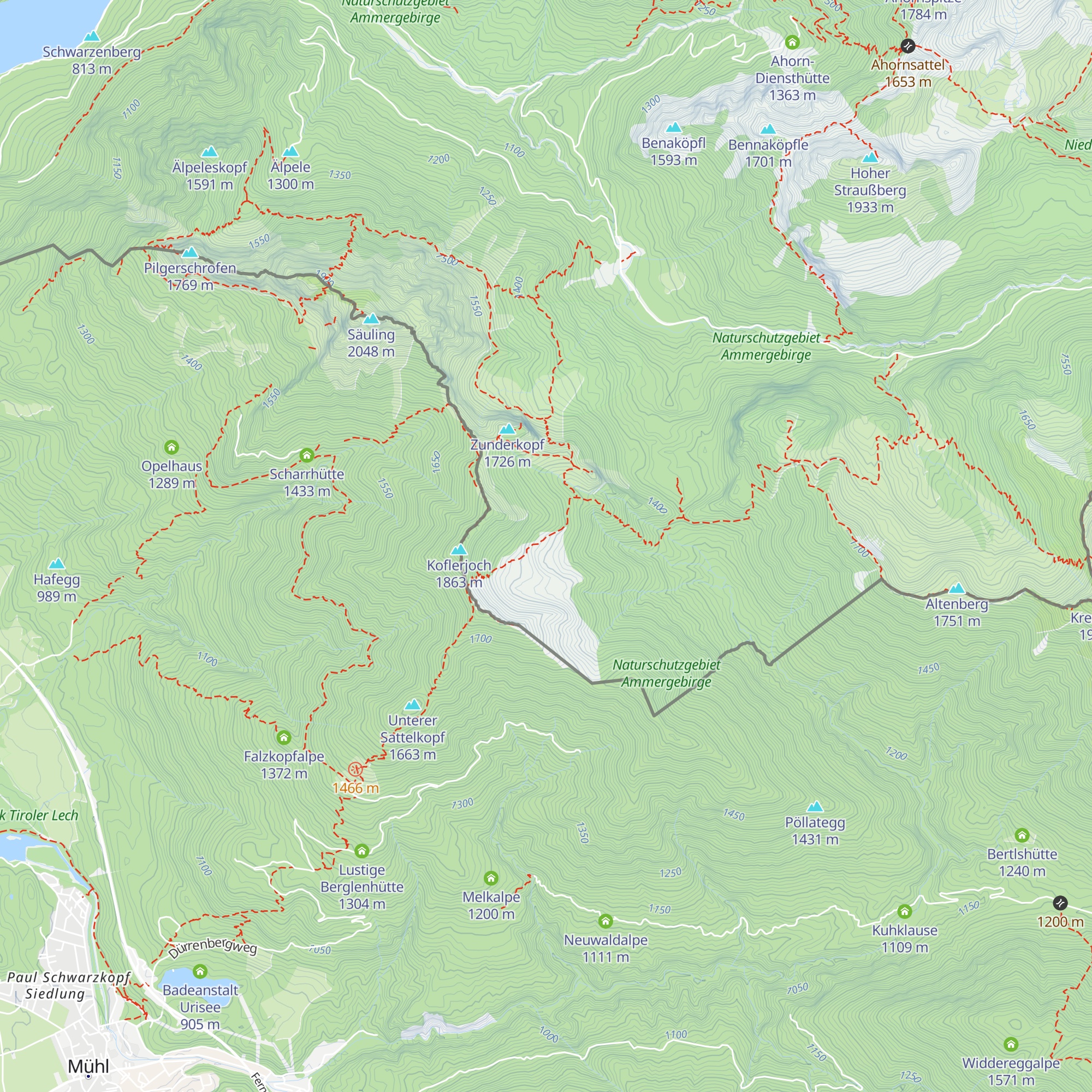 Kofelalm map