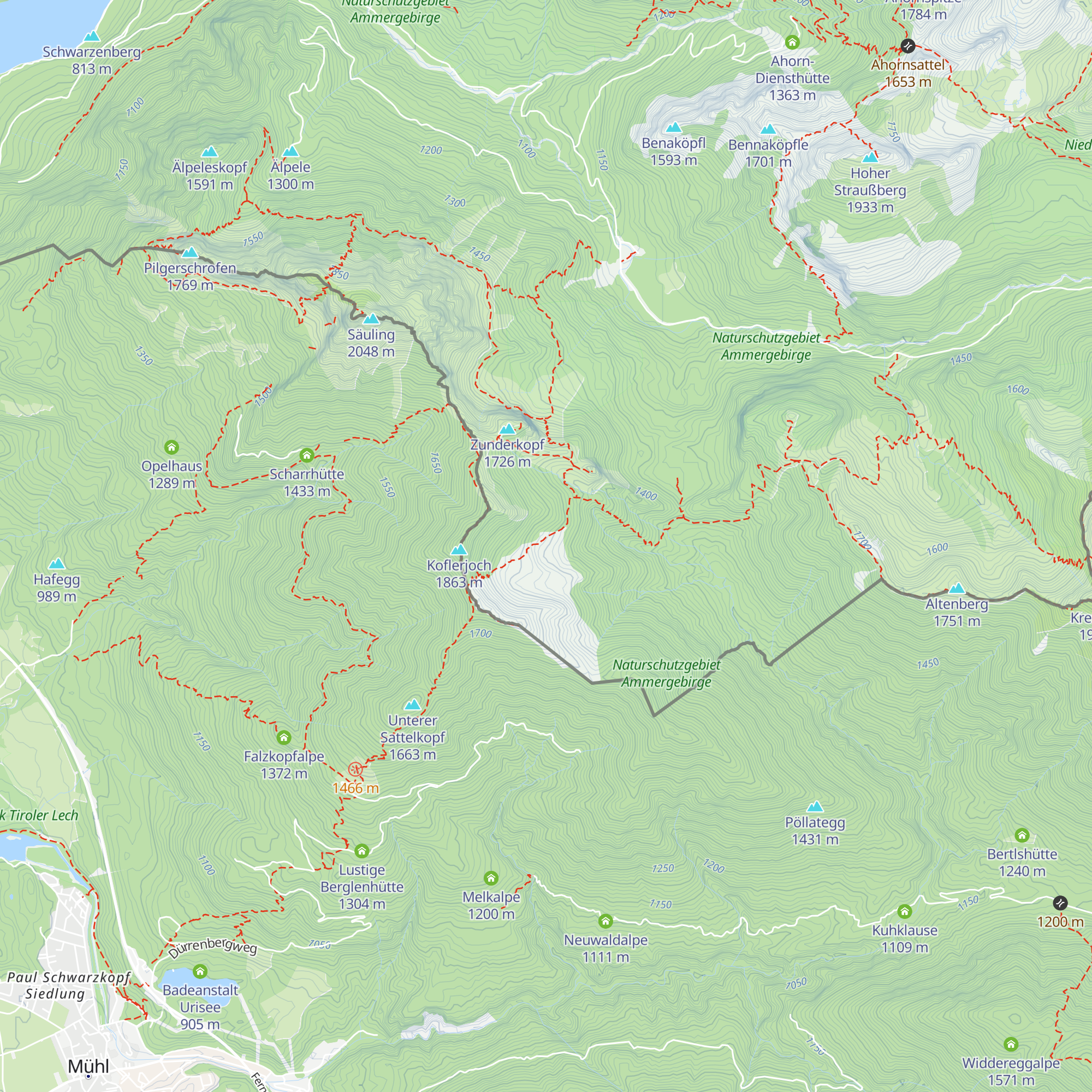 Kofelalm map