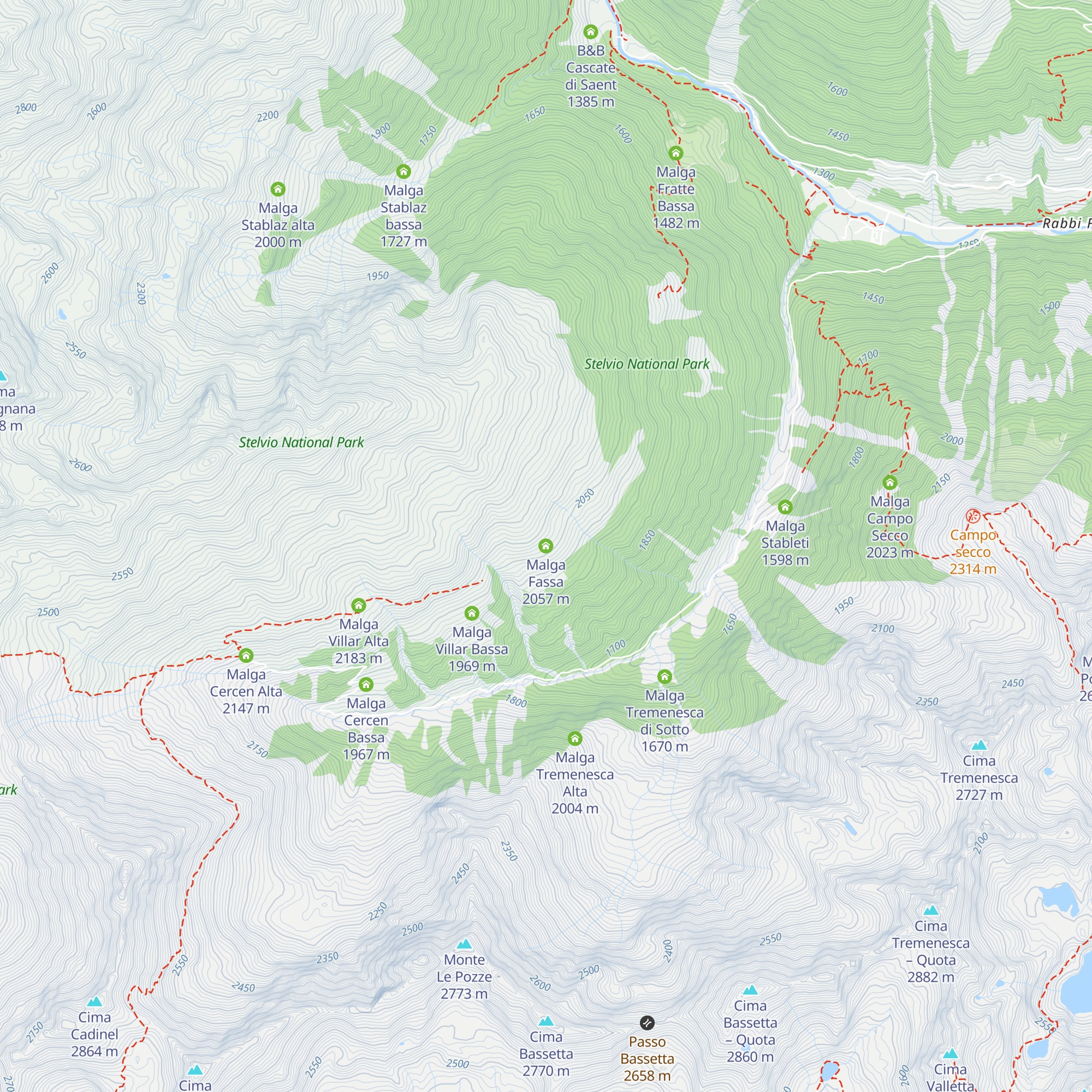 Malga Fassa map