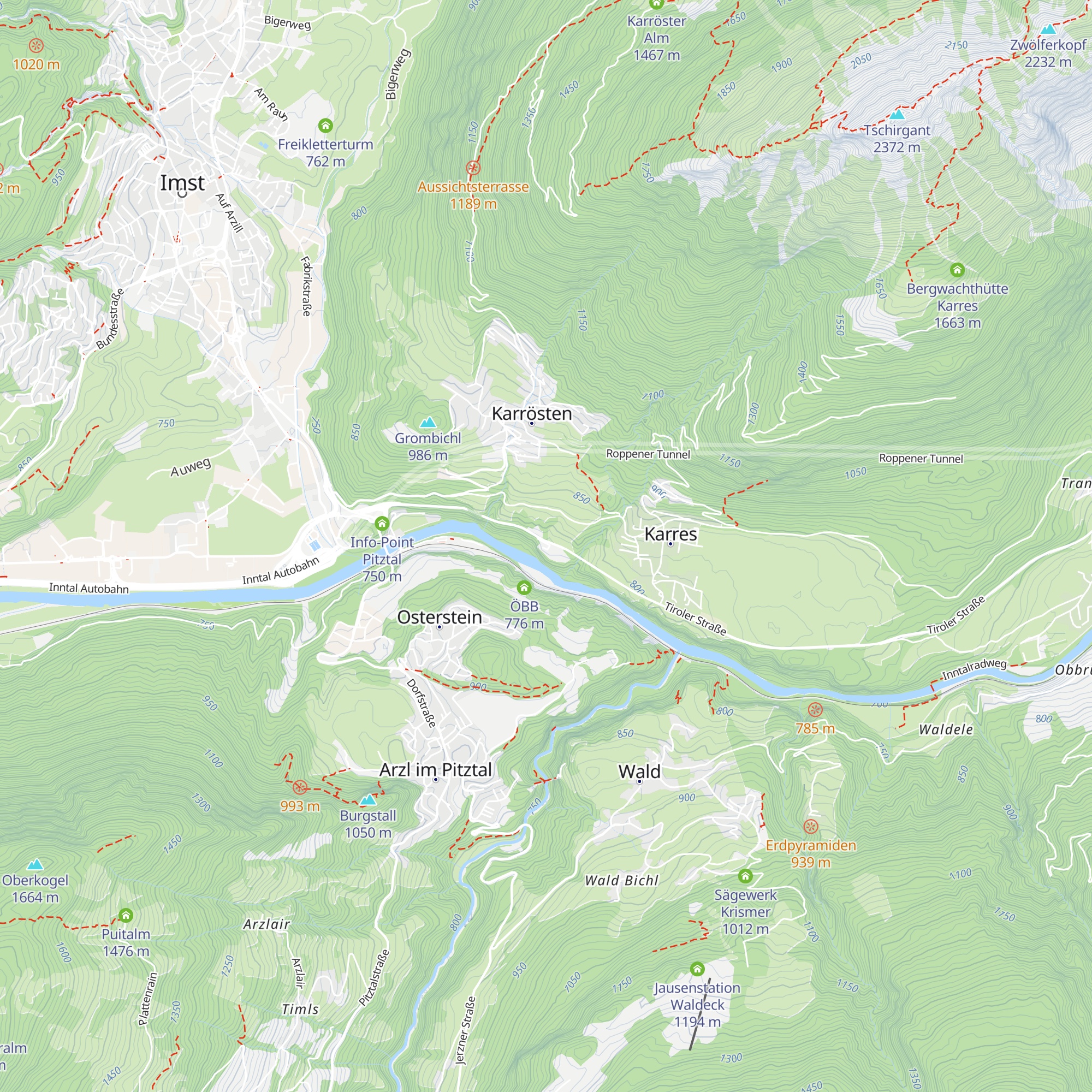 Heli Tirol map