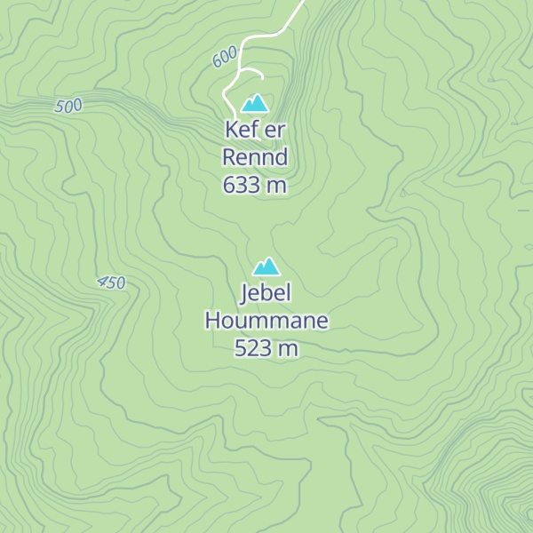 Map of Jebel Hoummane