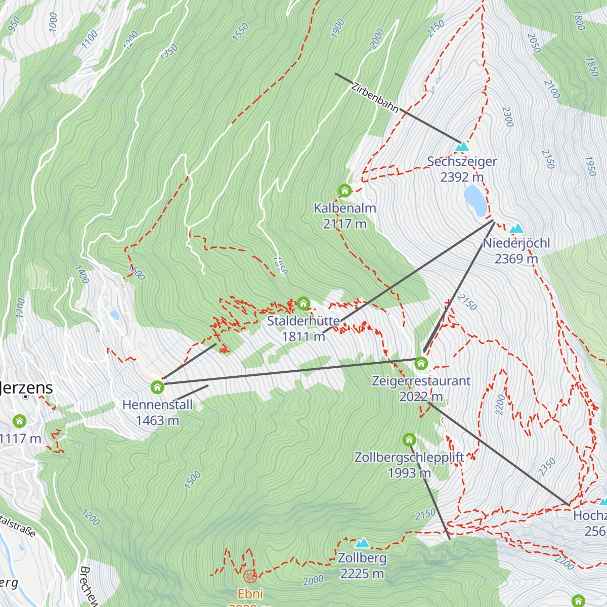 Stalderhütte map