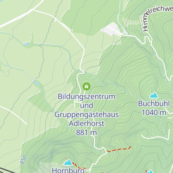 Map of Bildungszentrum und Gruppengästehaus Adlerhorst