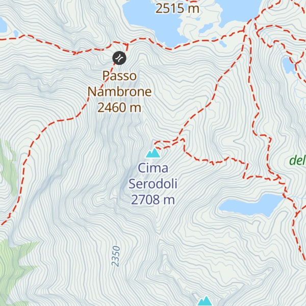 Map of Cima Serodoli