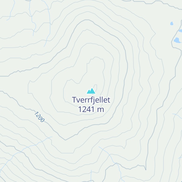 Map of Tverrfjellet