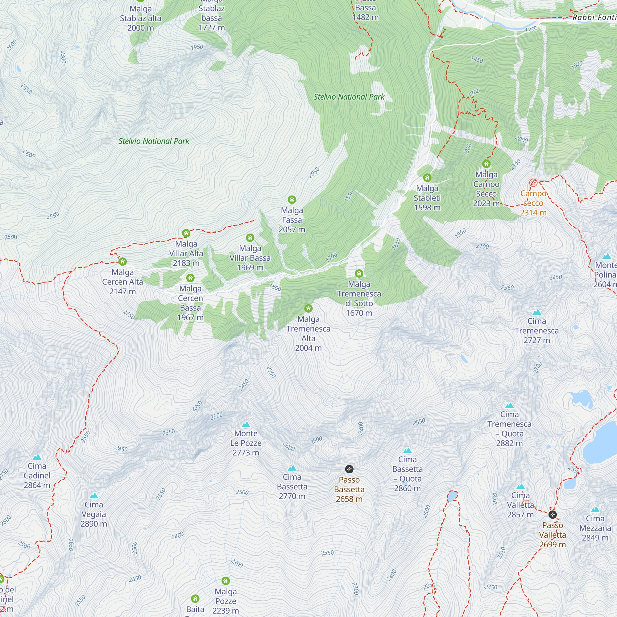 Malga Tremenesca Alta map