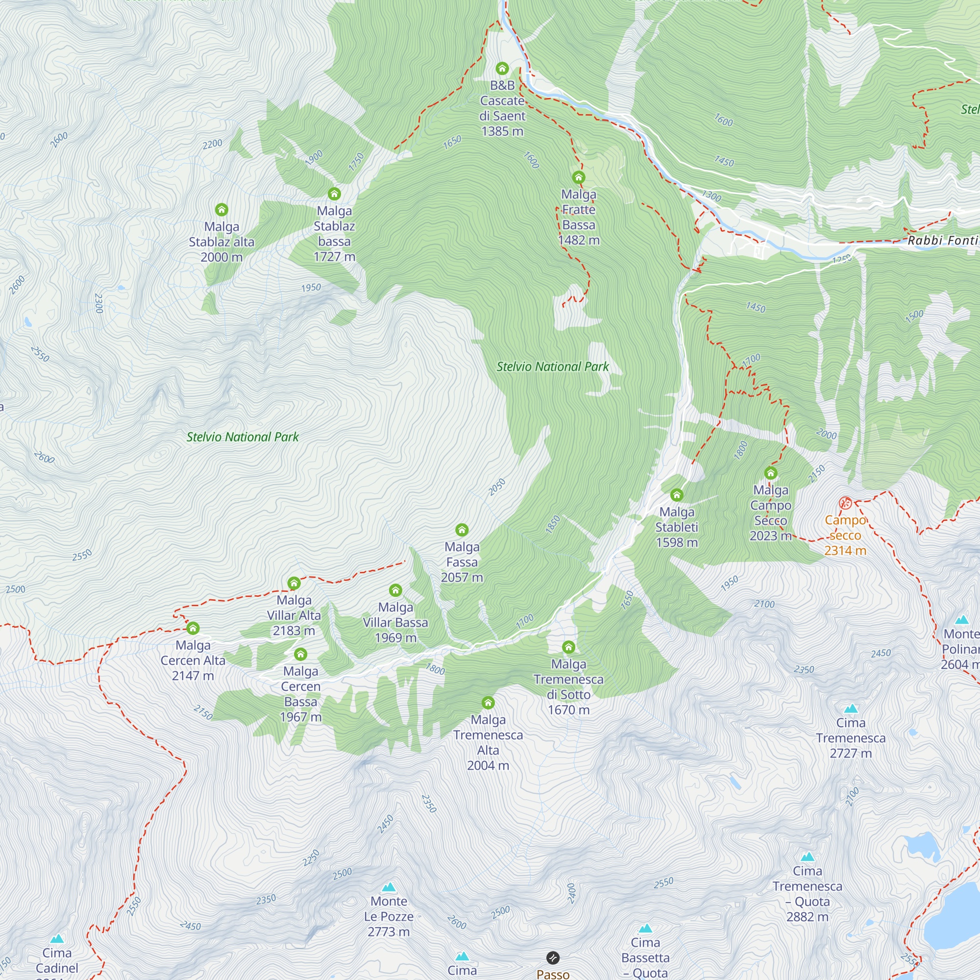 Malga Monte Sole Alta map