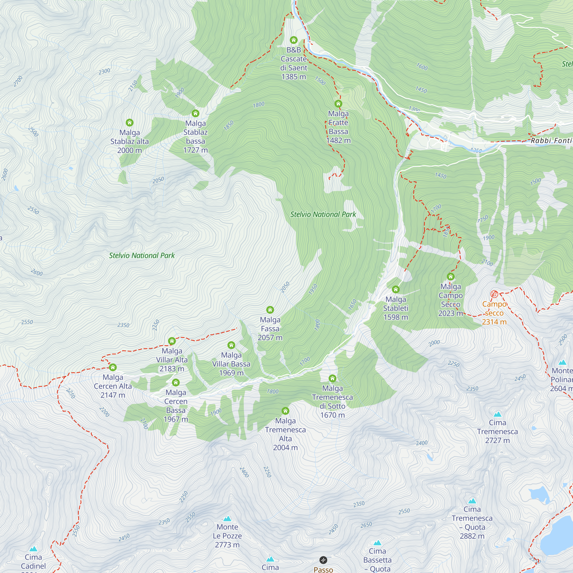Malga Monte Sole Alta map