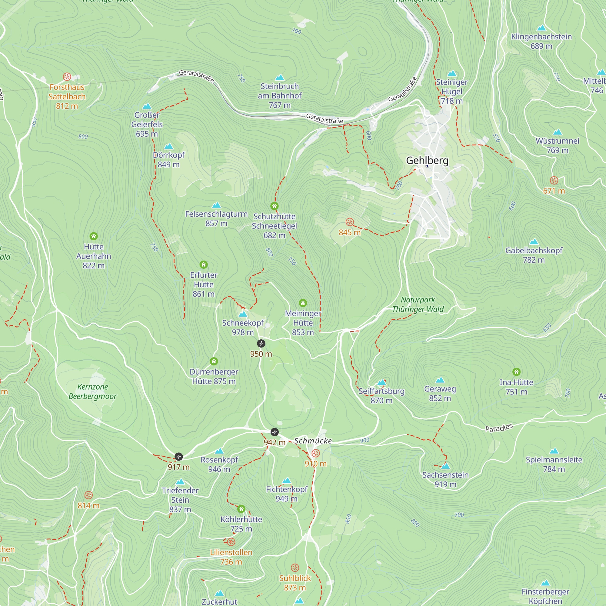 Meininger Hütte map