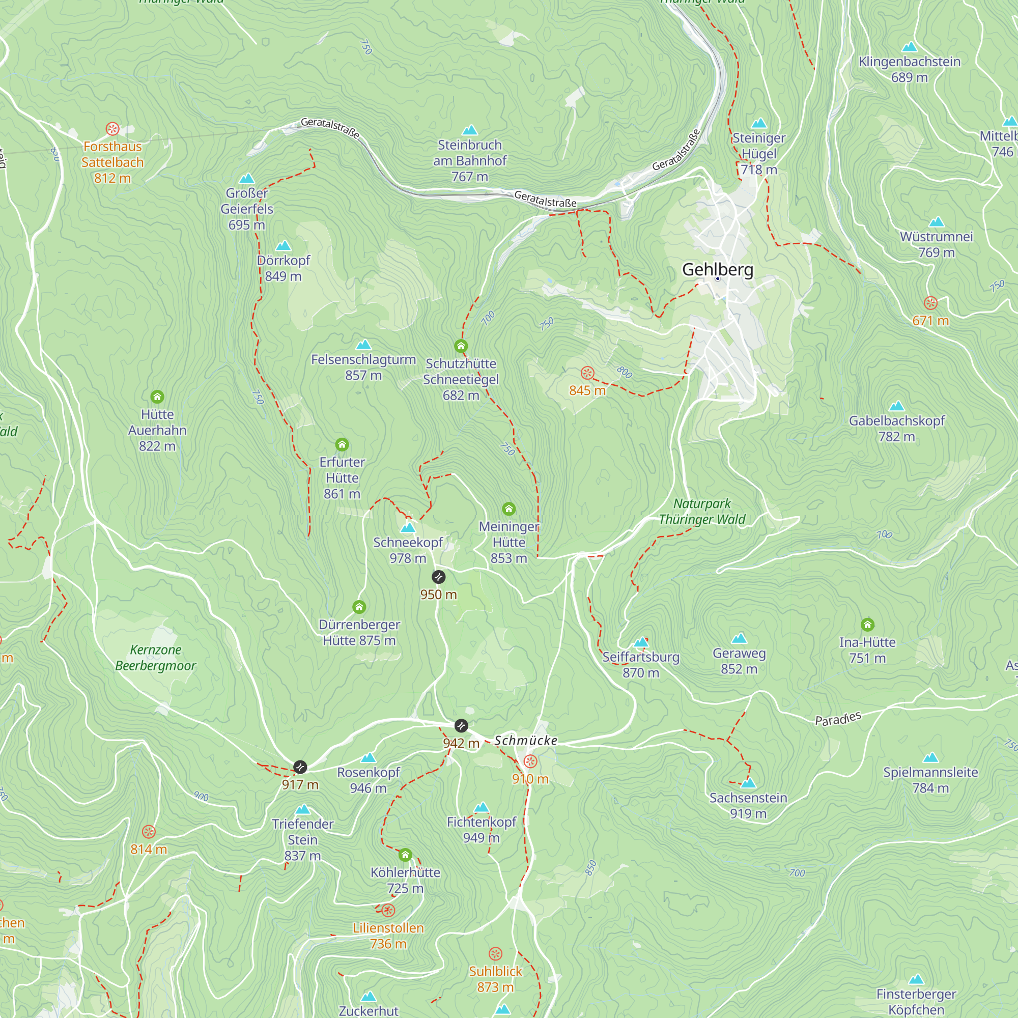 Meininger Hütte map