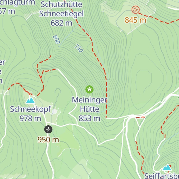 Map of Meininger Hütte