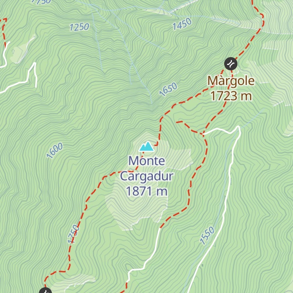 Map of Monte Cargadur