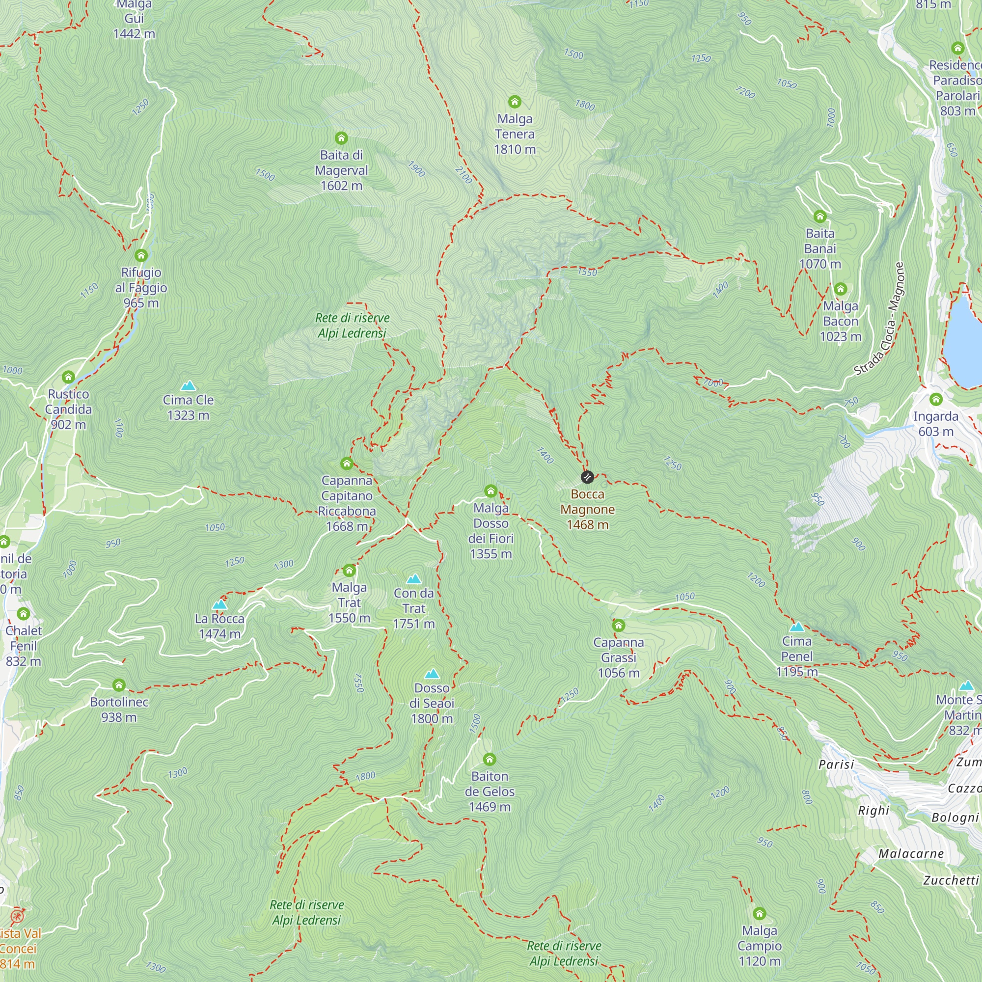 Malga Dosso dei Fiori map
