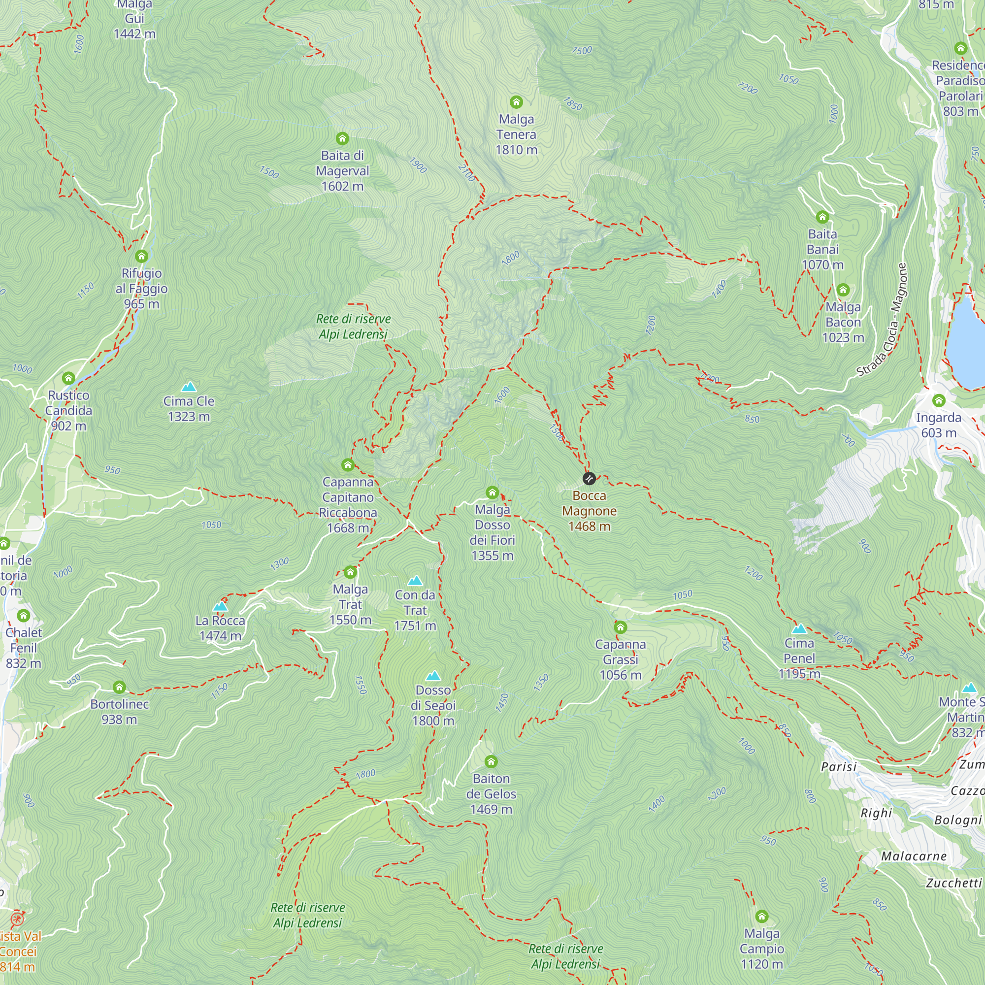 Malga Dosso dei Fiori map