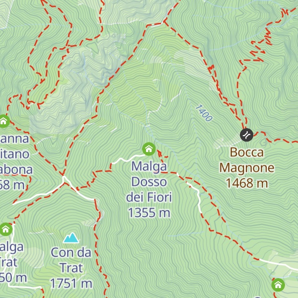 Map of Malga Dosso dei Fiori