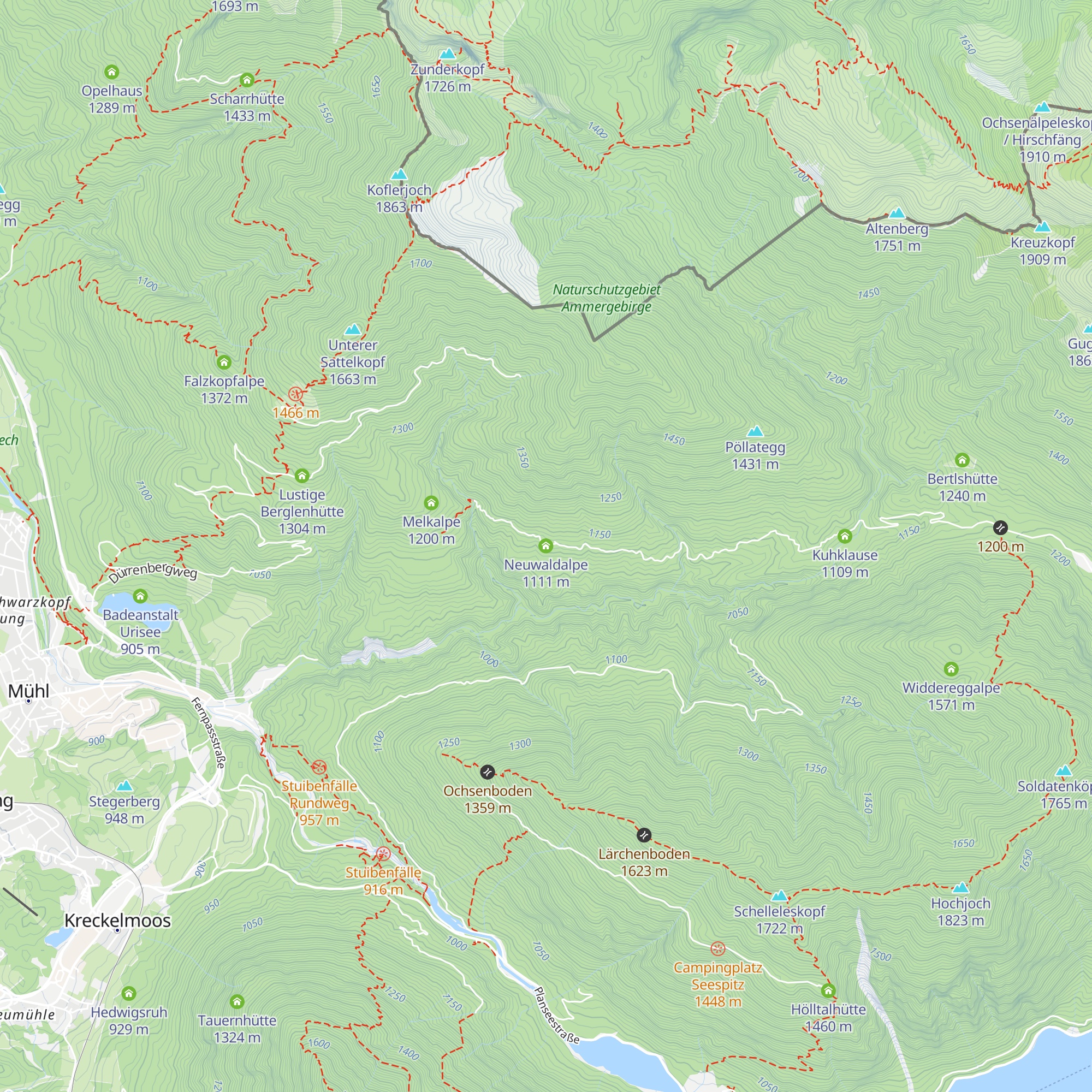 Neuwaldalpe map
