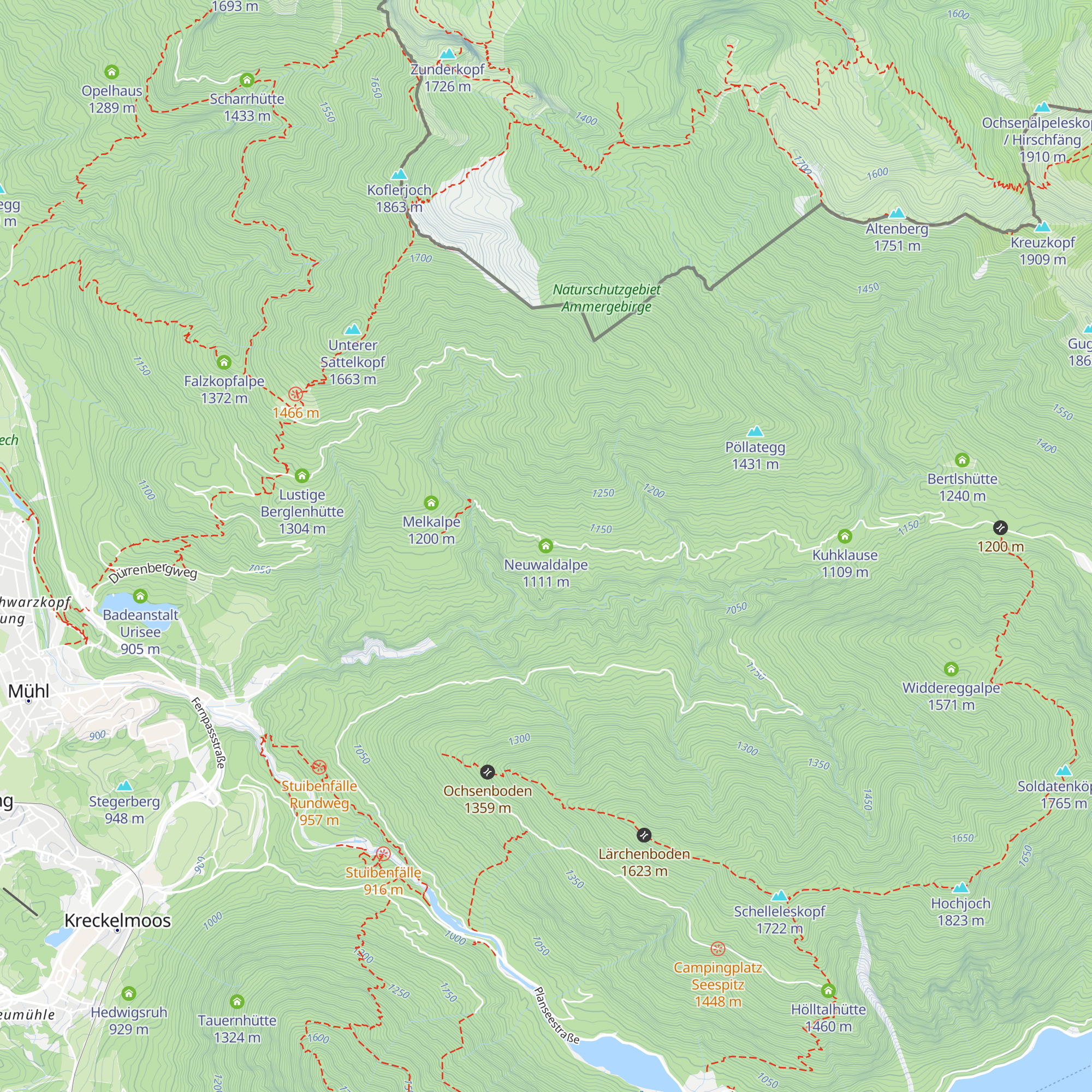 Neuwaldalpe map
