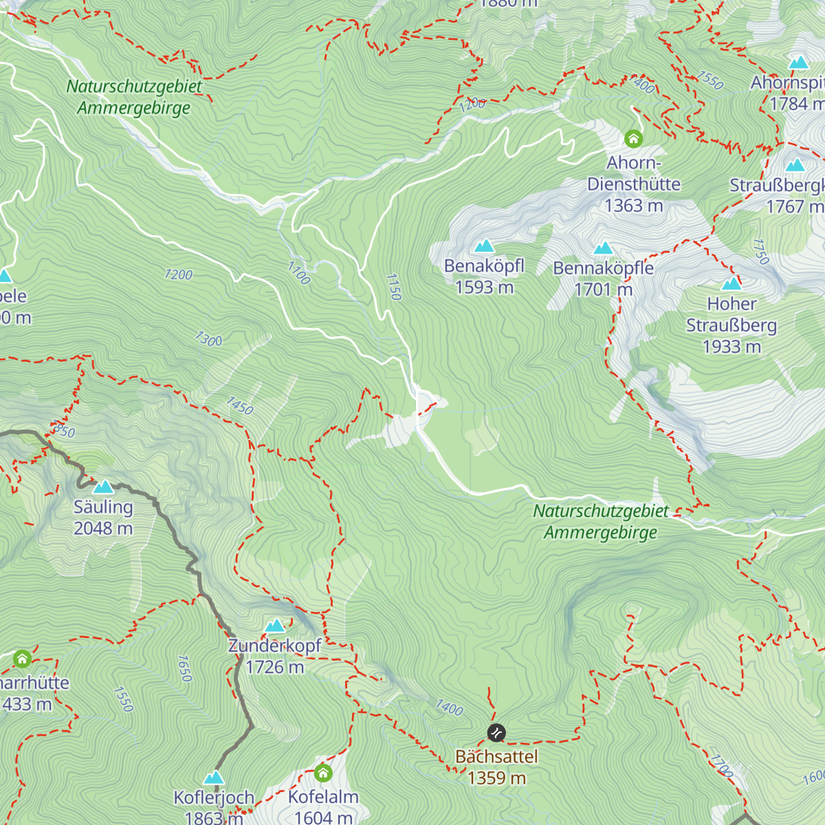 Hütte der Bergwacht Füssen map