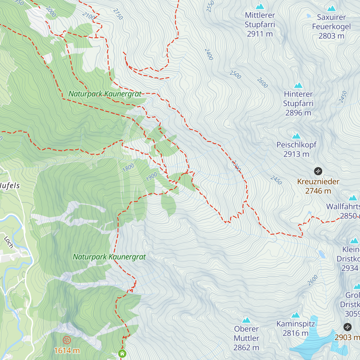Gallrutt Alm map