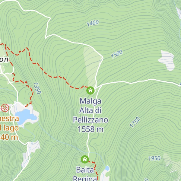 Map of Malga Alta di Pellizzano
