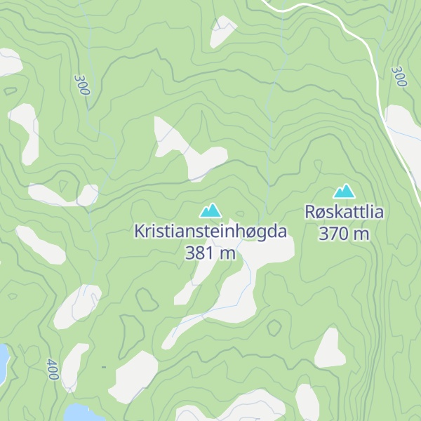Map of Kristiansteinhøgda