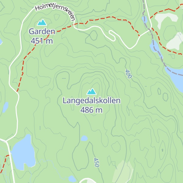 Map of Langedalskollen
