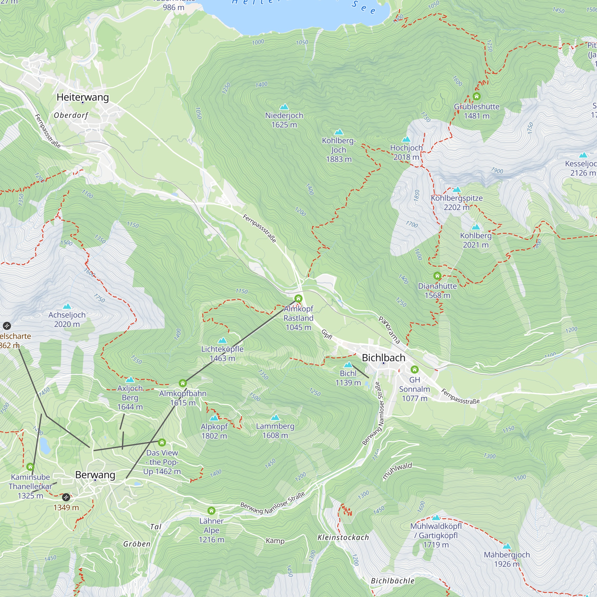 Almkopf Rastland map
