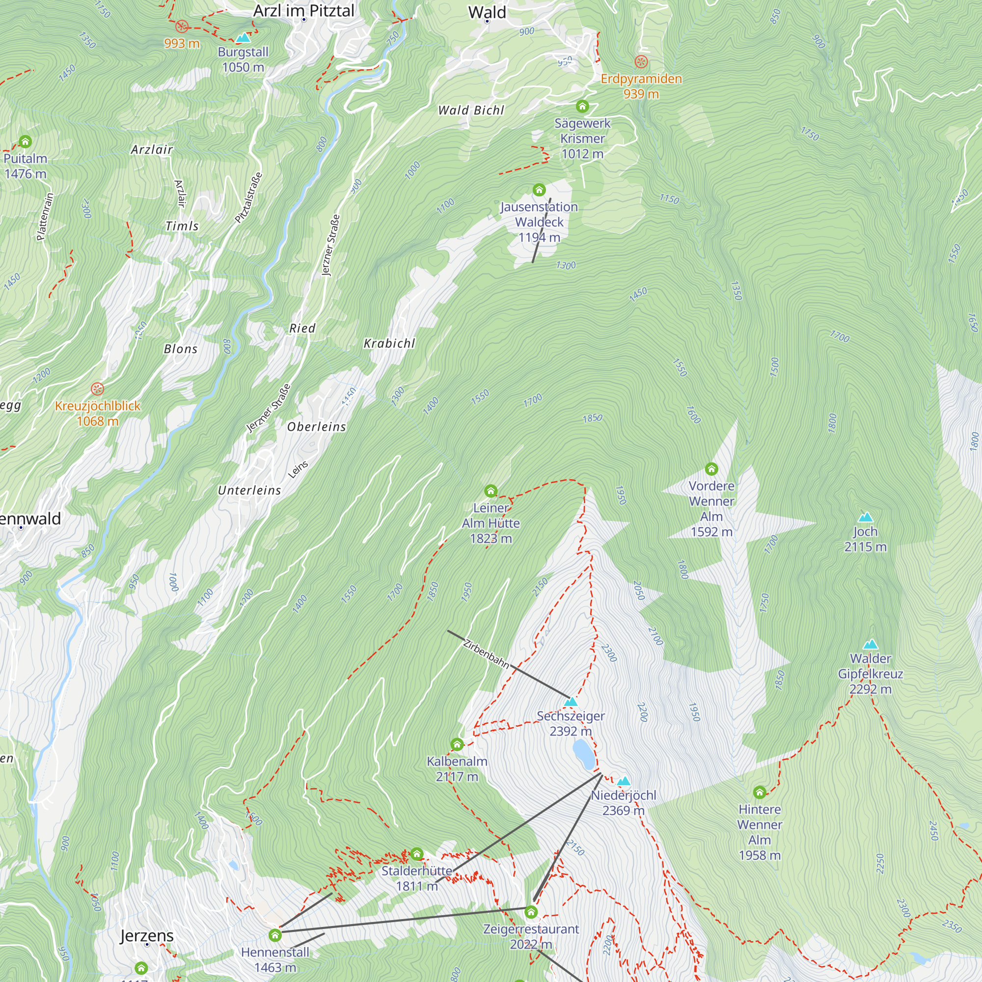 Leiner Alm Hütte map