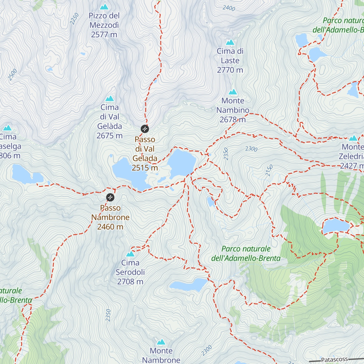 Bivacco Serodoli map