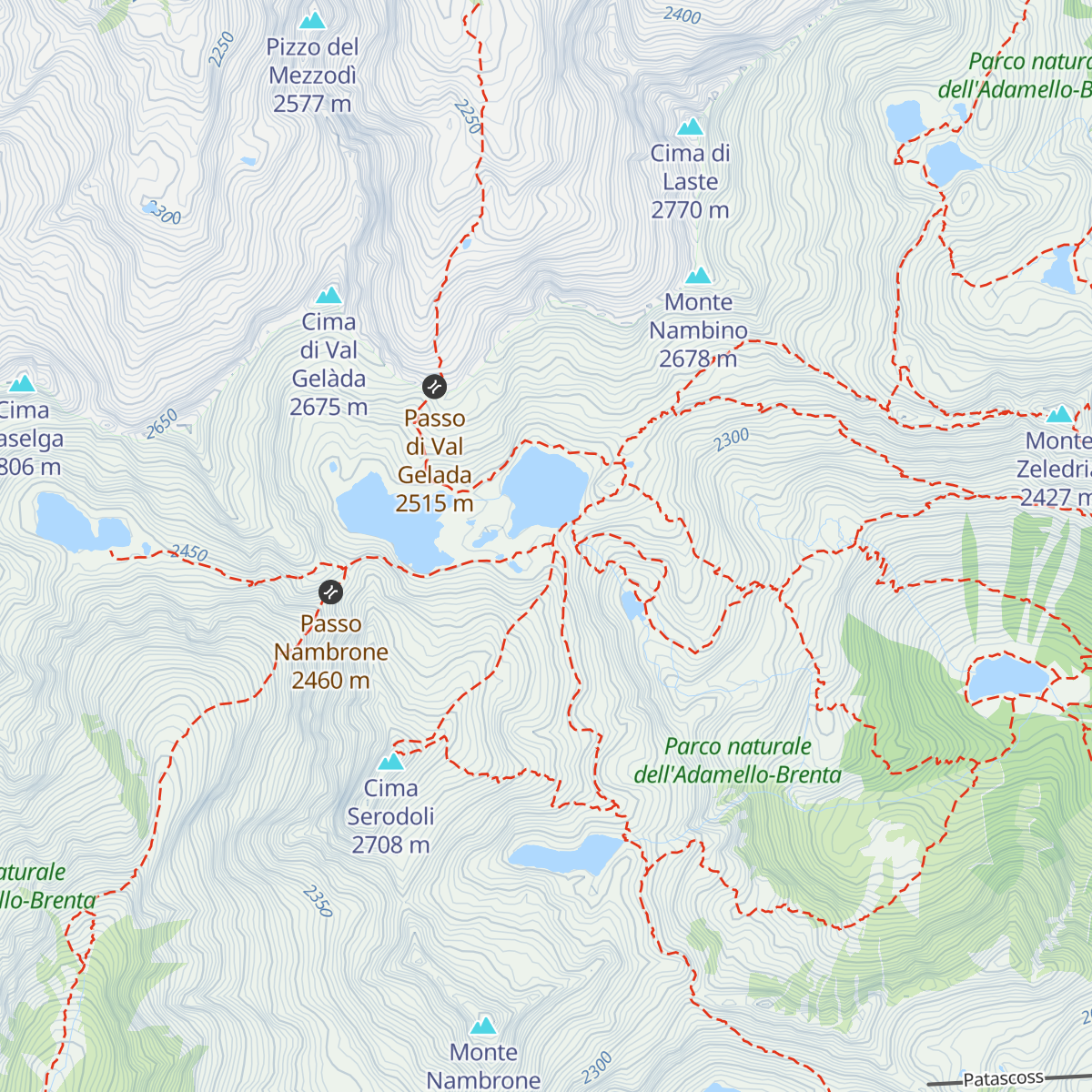 Bivacco Serodoli map