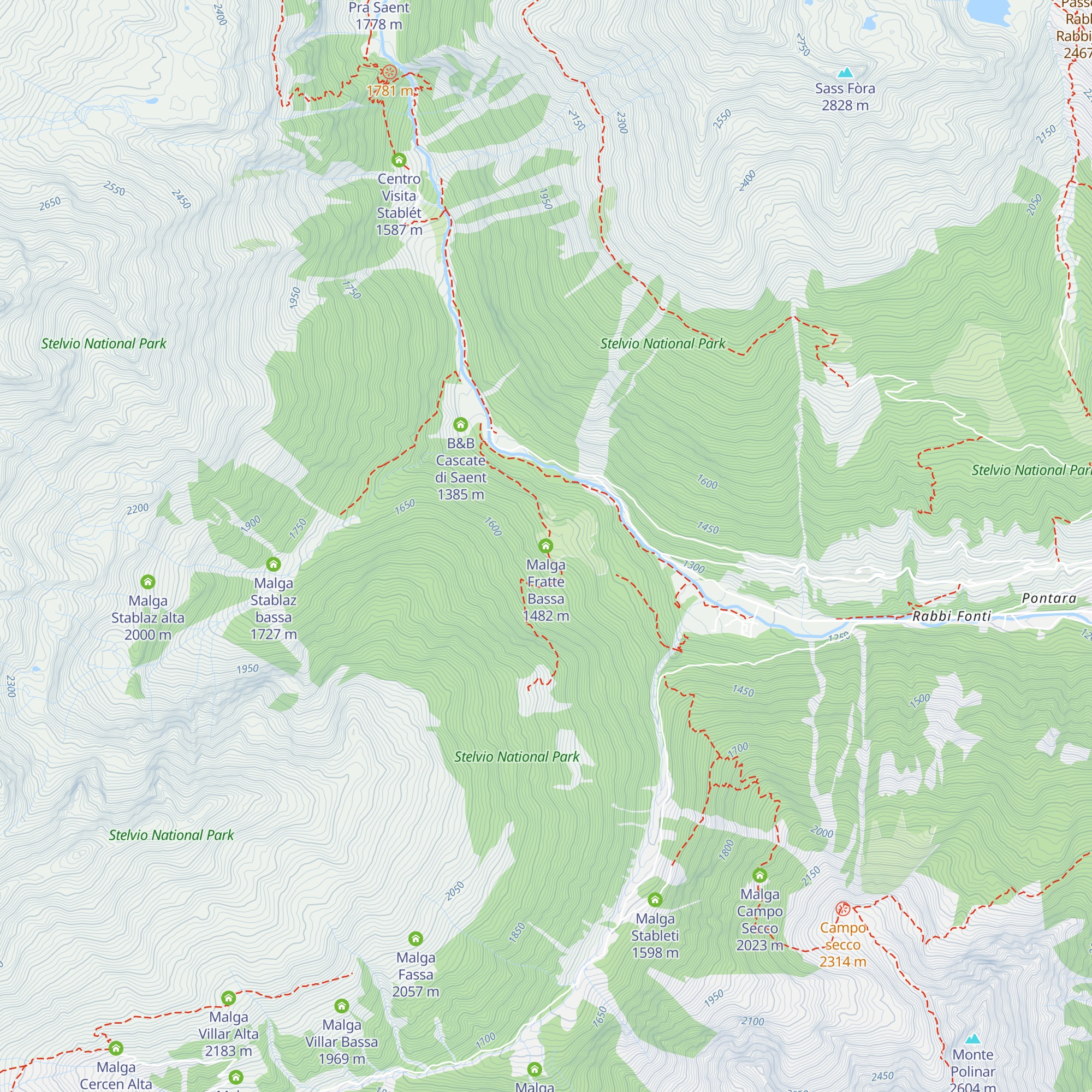Malga Fratte Bassa map