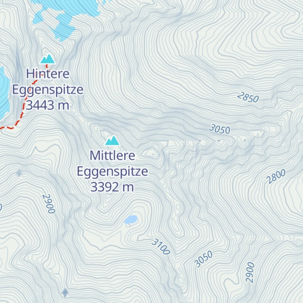 Map of Vorderer Eggenspitz - Cima Sternai Meridionale