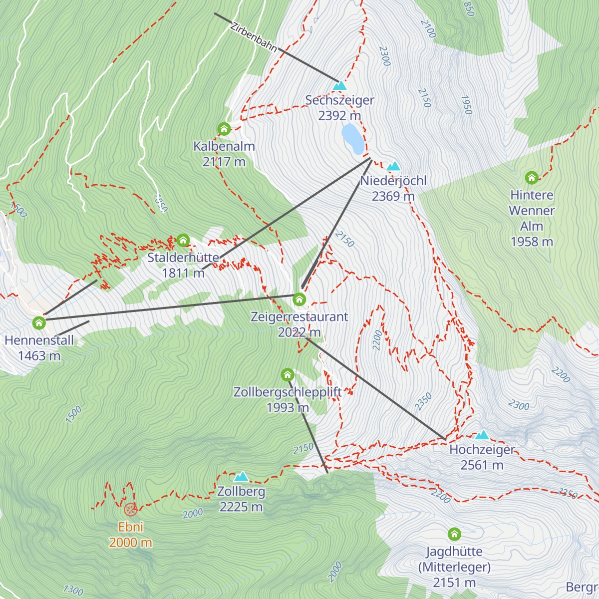 Zeigerrestaurant map