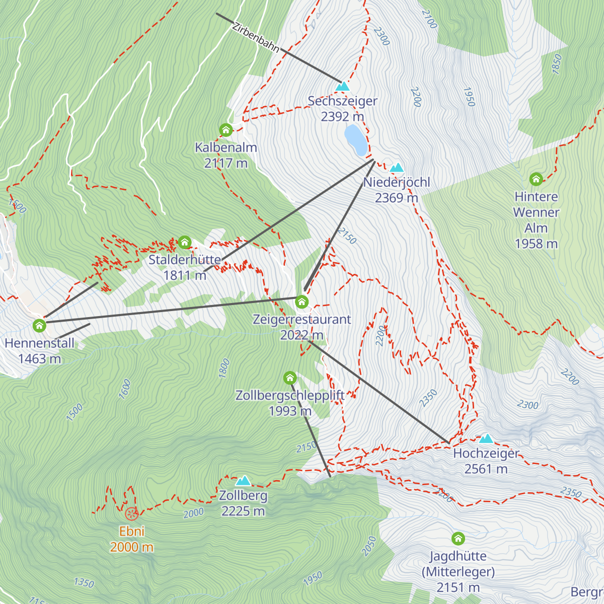 Zeigerrestaurant map