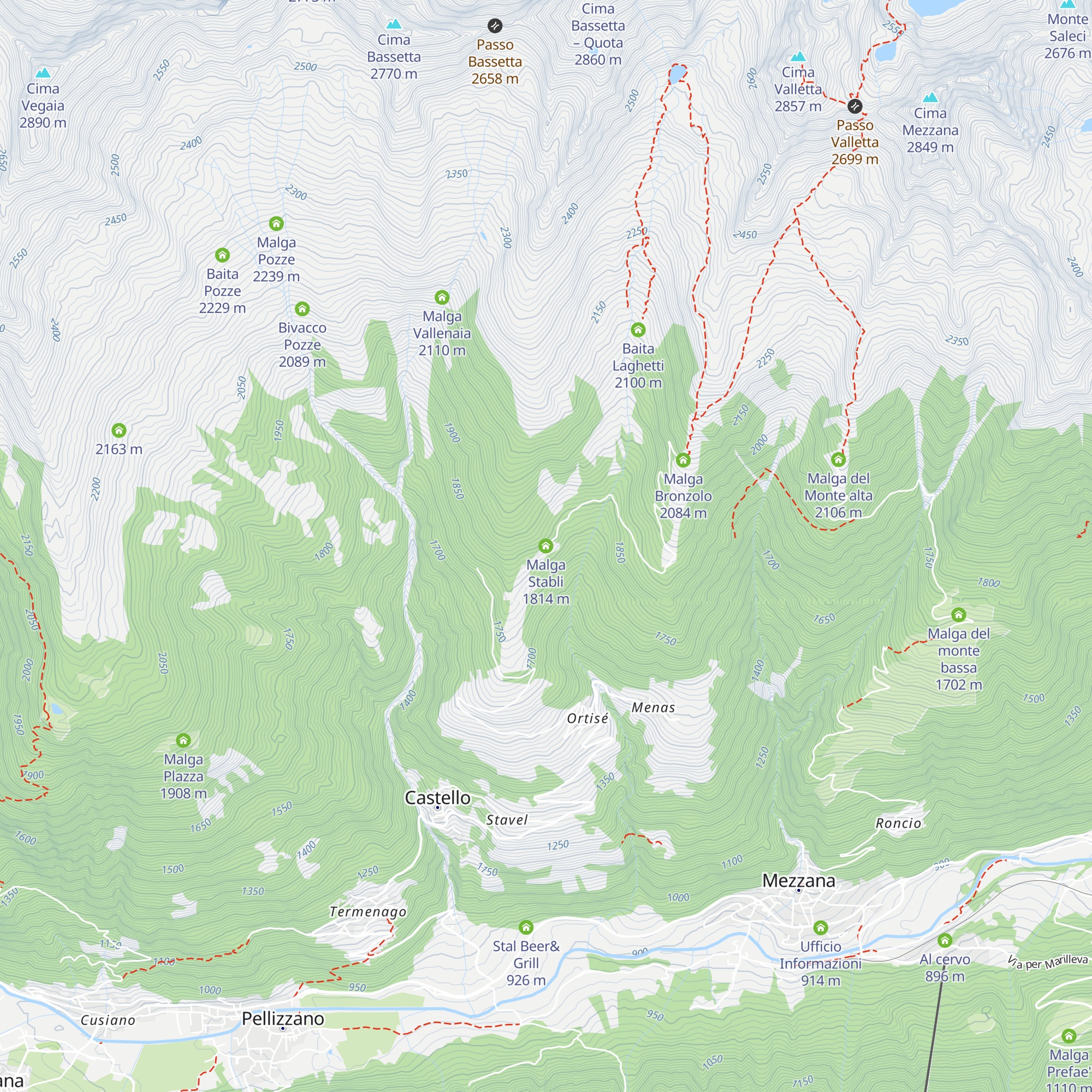 Malga Stabli map