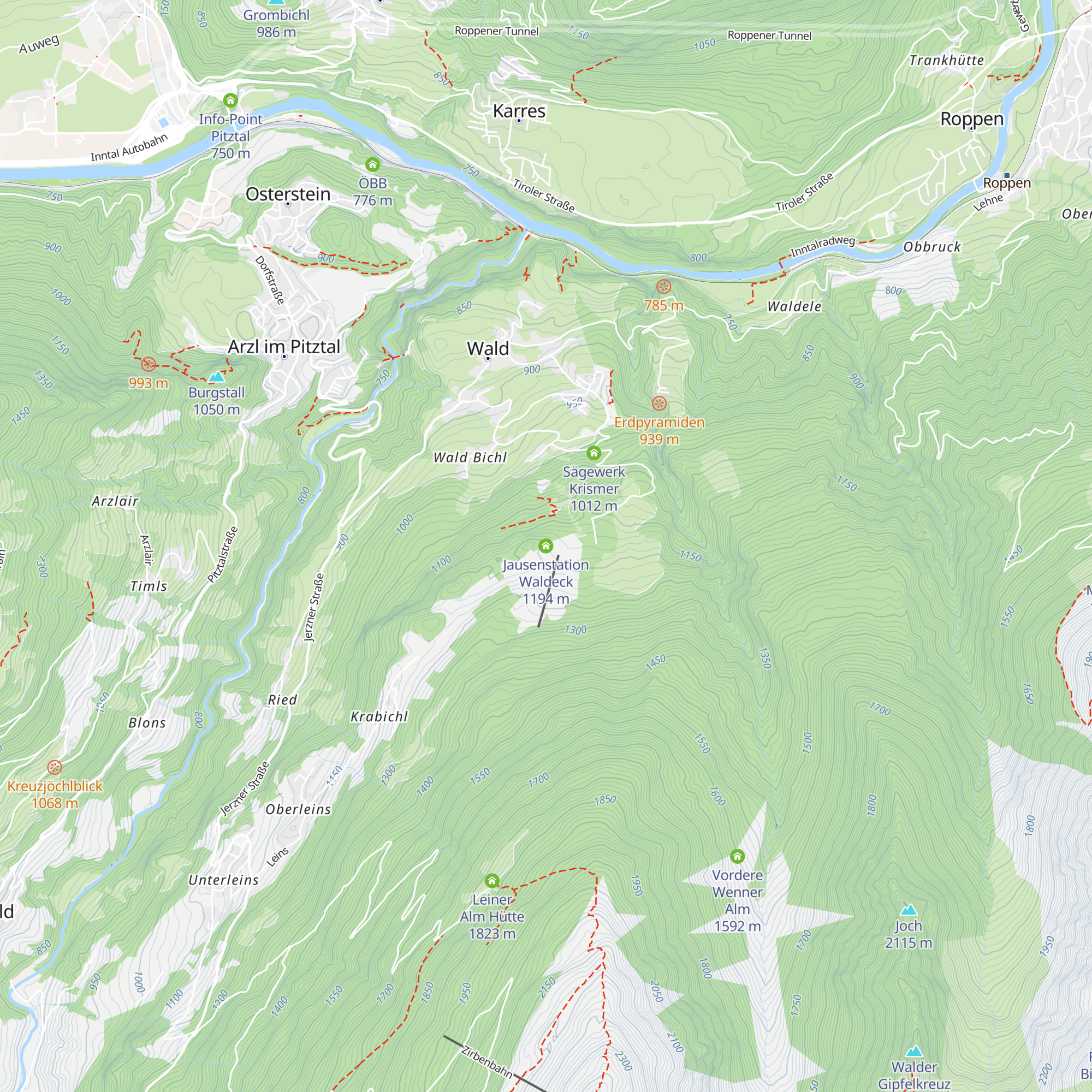 Jausenstation Waldeck map