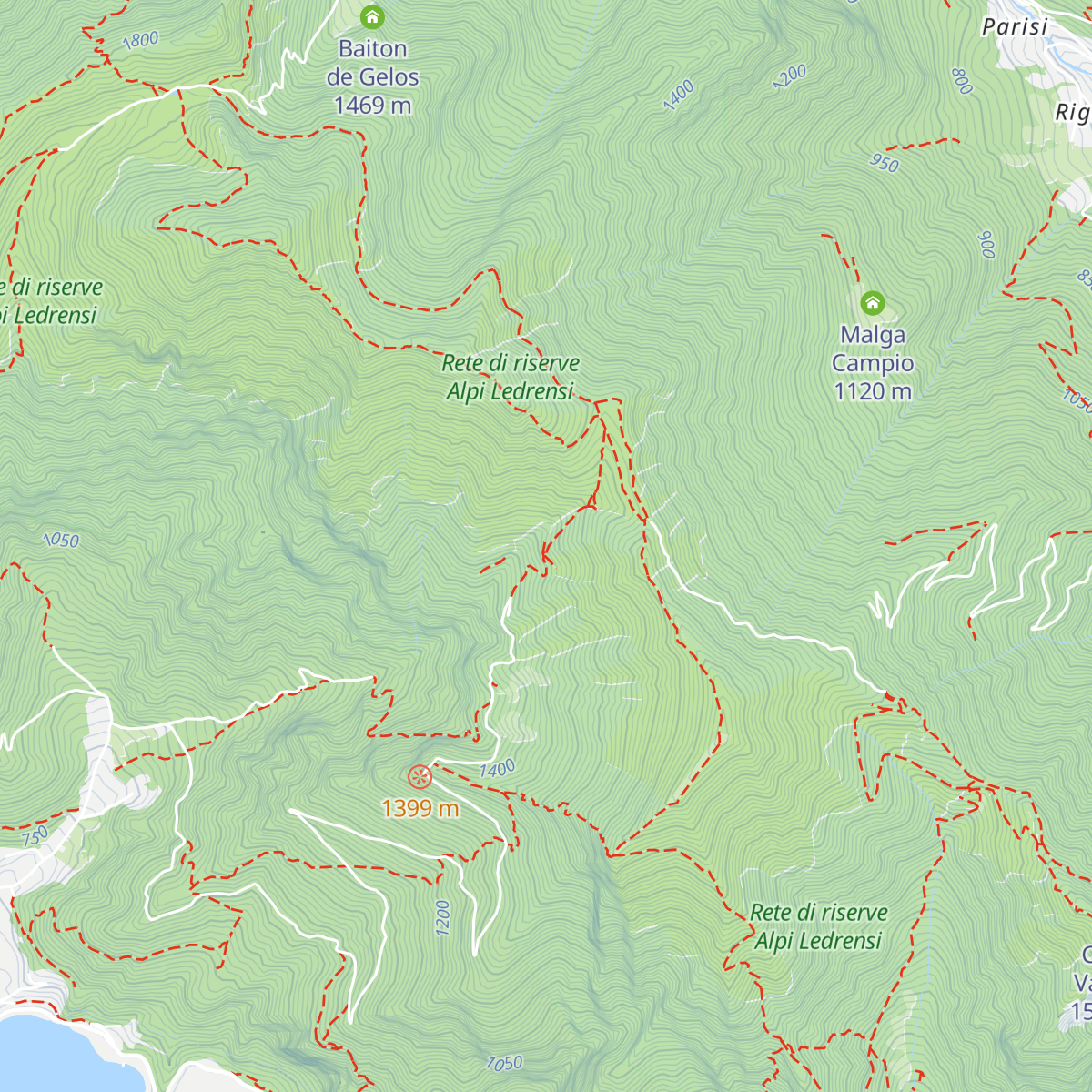 Malga Dromaé map
