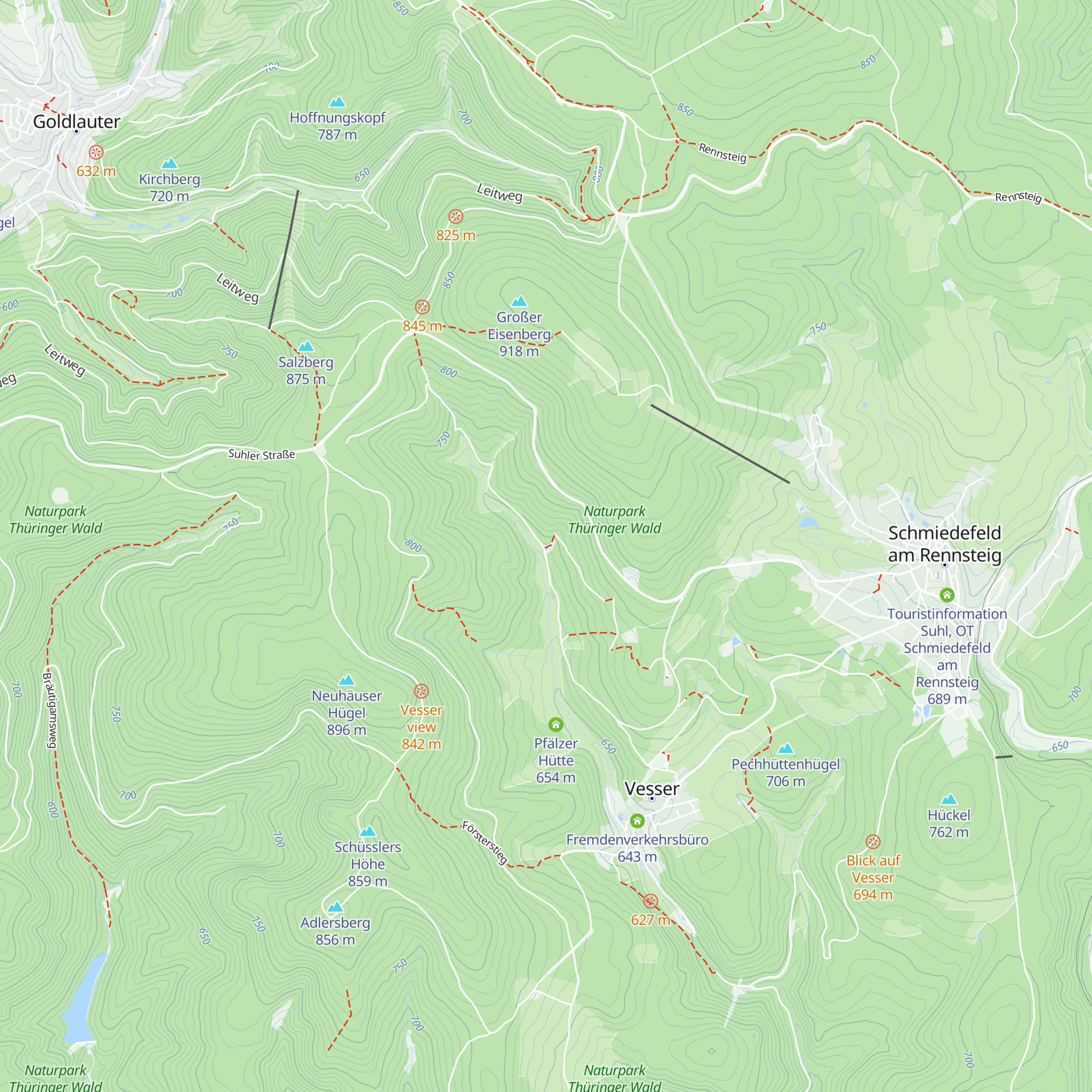 Zehn-Teiche-Hütte map