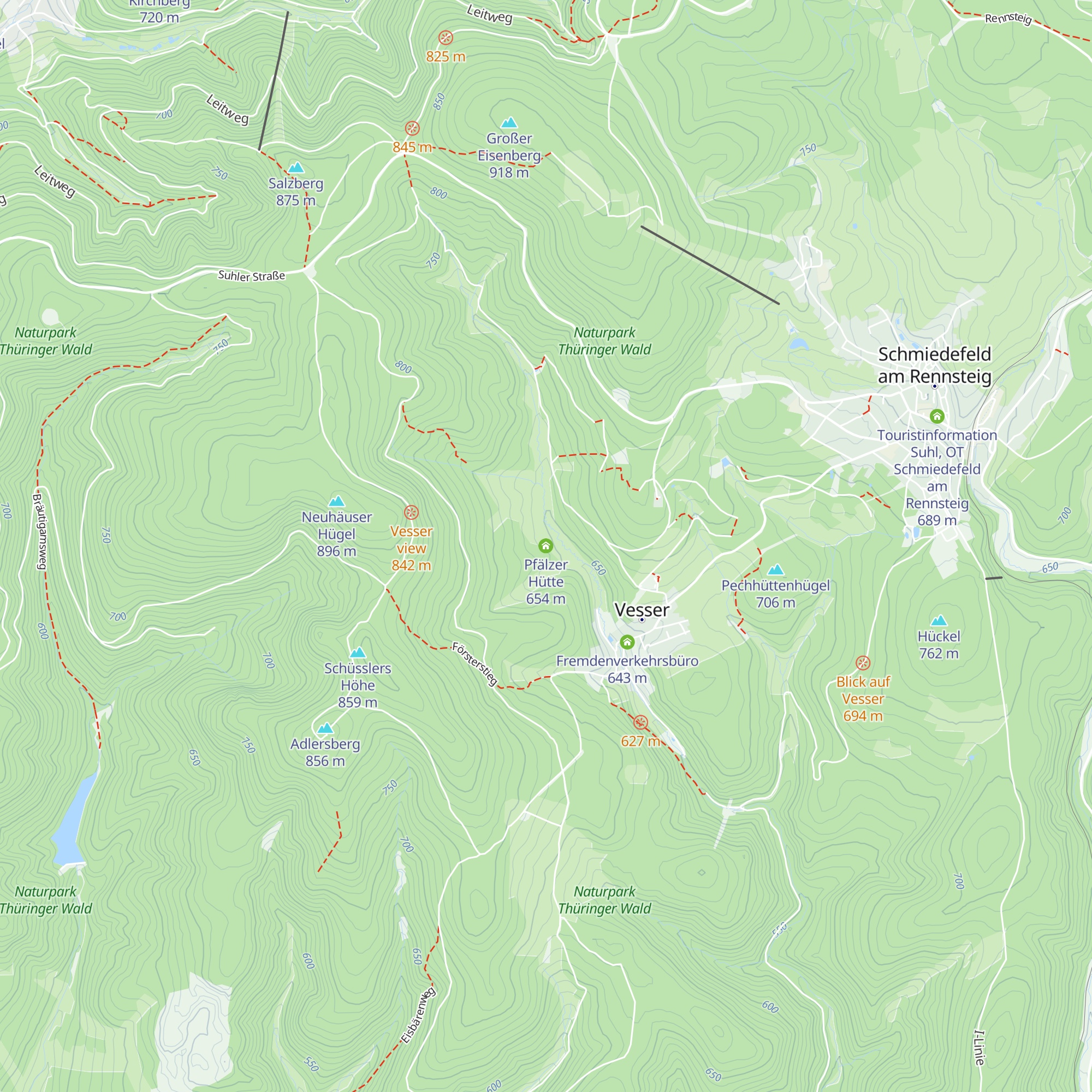 Pfälzer Hütte map